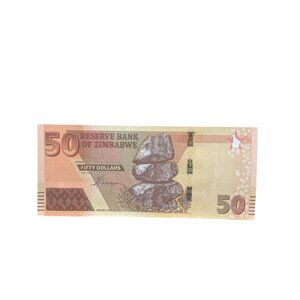 Zimbabwe 50 Dollar Banknote 2020 Reserve Bank Currency Collectible Harare Issue